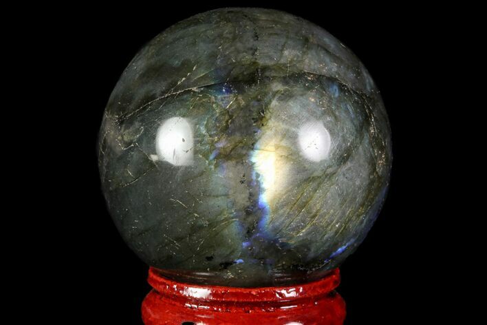 Flashy Labradorite Sphere - Great Color Play #74598